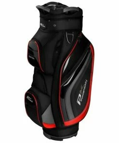 PowaKaddy Premium Edition Cart Bag Black/Gunmetal/Red