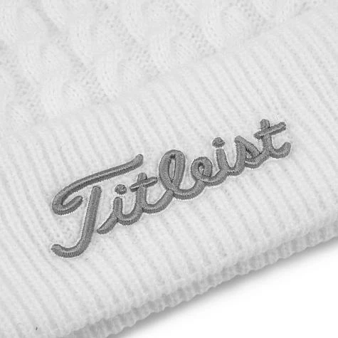 Titleist Cable Knit Pom Pom Golf Beanies 5 Titleist Cable Knit Pom Pom Golf Beanies - Image 5