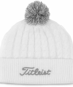 Titleist Cable Knit Pom Pom Golf Beanies 8 Titleist Cable Knit Pom Pom Golf Beanies -Cheap Accessories Store 2021 Cable Knit Pom Pom White Gray TH21WCKNP 10G 01