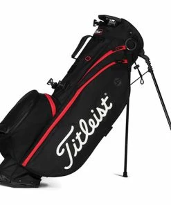 Titleist Players 4 Stand Bag - Black/Black/Red