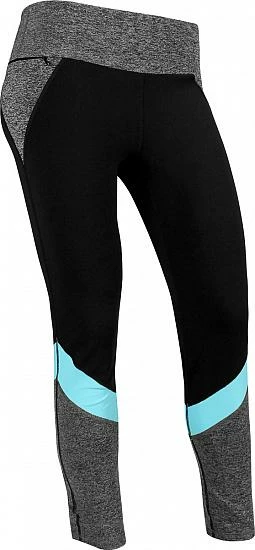 FootJoy Women's Color Block Ankle Length Golf Leggings - Previous Season Style 2 FootJoy Women's Color Block Ankle Length Golf Leggings - Previous Season Style - Image 2