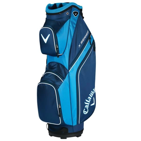 Callaway X Series 19 Cart Bag Navy - Royal - White 1 Callaway X Series 19 Cart Bag Navy - Royal - White