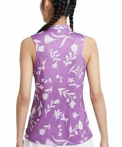 Nike Women's Breathe Floral Print Sleeveless Golf Shirts - Previous Season Style - ON SALE -Cheap Accessories Store CU9383 570 PHSBM001 2000