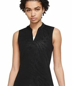 Nike Women's Dri-FIT Victory Jacquard Sleeveless Golf Shirts - Previous Season Style - ON SALE