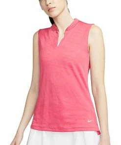 Nike Women's Dri-FIT Victory Jacquard Sleeveless Golf Shirts - Previous Season Style - ON SALE -Cheap Accessories Store DA3251 622 PHSFM001 2000