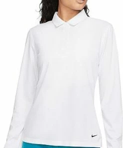 Nike Women's Dri-FIT Victory Solid Long Sleeve Golf Shirts -Cheap Accessories Store DH2316 100 PHSFM001 2000