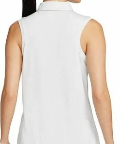 Nike Women's Dri-FIT Victory Texture Sleeveless Golf Shirts - Previous Season Style - ON SALE -Cheap Accessories Store DH2323 100 PHSBM001 2000