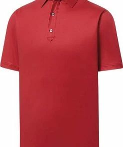 FootJoy ProDry Performance Solid Lisle Set-On Placket Golf Shirts - FJ Tour Logo Available -Cheap Accessories Store FJ 28566