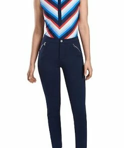 G/Fore Women's Chevron Stripe Sleeveless Golf Shirts -Cheap Accessories Store G4LS22K06 TWLT 3