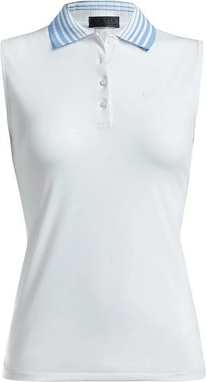 G/Fore Women's Pleated Collar Sleeveless Golf Shirts 1 G/Fore Women's Pleated Collar Sleeveless Golf Shirts