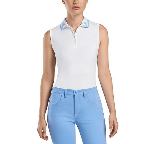 G/Fore Women's Pleated Collar Sleeveless Golf Shirts 2 G/Fore Women's Pleated Collar Sleeveless Golf Shirts - Image 2