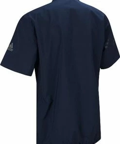 Adidas Provisional Short Sleeve Half-Zip Golf Rain Jackets -Cheap Accessories Store GD1984 bk