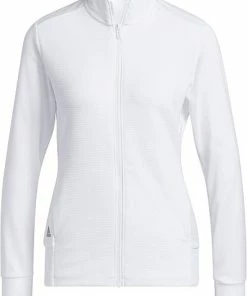Adidas Women's Textured Full-Zip Golf Jackets -Cheap Accessories Store HA3400 1 APPAREL Photography Front View transparent Z