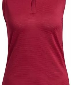 Adidas Women's Solid Sleeveless Golf Shirts - ON SALE -Cheap Accessories Store HA3469 1 APPAREL Photography Front View transparent