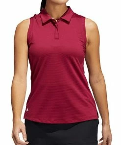 Adidas Women's Solid Sleeveless Golf Shirts - ON SALE