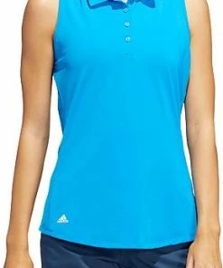 Adidas Women's Ultimate 365 Solid Sleeveless Golf Shirts -Cheap Accessories Store HA6045 4 APPAREL On Model Front View transparent