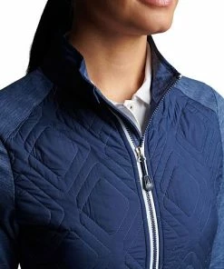 Peter Millar Women's Madeline Hybrid Full-Zip Golf Jackets 9 Peter Millar Women's Madeline Hybrid Full-Zip Golf Jackets -Cheap Accessories Store LA22EZ08 NAV ALT D