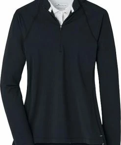 Peter Millar Women's Perth Raglan-Sleeve Quarter-Zip Golf Pullovers -Cheap Accessories Store LE0EK43 BLK
