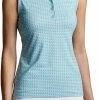 Peter Millar Women's Performance Sleeveless Golf Shirts - Spritz Royalye