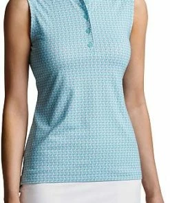 Peter Millar Women's Performance Sleeveless Golf Shirts - Spritz Royalye