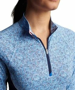 Peter Millar Women's Lightweight Sun Comfort Golf Base Layers - Blue Transfusions 9 Peter Millar Women's Lightweight Sun Comfort Golf Base Layers - Blue Transfusions -Cheap Accessories Store LF22EK07 BTRW ALT Z