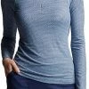 Peter Millar Women's Perth Raglan-Sleeve Quarter-Zip Golf Pullovers - Bakers Bubbles Navy