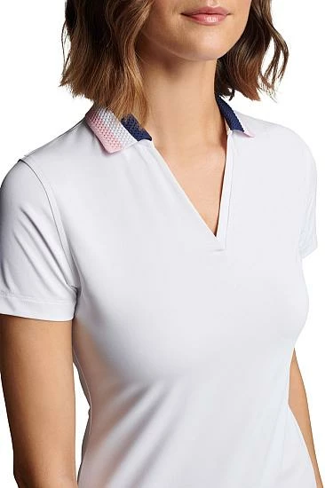 Peter Millar Women's Louise Eyelet Collar Drop-V Golf Shirts 6 Peter Millar Women's Louise Eyelet Collar Drop-V Golf Shirts - Image 6