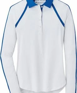Peter Millar Women's Suggs Inset Stripe Long Sleeve Golf Shirts -Cheap Accessories Store LF22EK68S WBBD