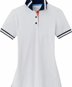 Peter Millar Women's Whitworth Sport Mesh Golf Shirts -Cheap Accessories Store LS22EK26 WHT