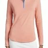 Peter Millar Women's Bianca Zip Long Sleeve Golf Shirts