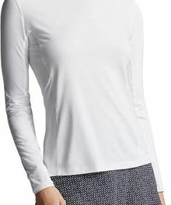 Peter Millar Women's Lightweight Hooded Sun Golf Base Layers -Cheap Accessories Store LS23EK08 WHT ALT A CF