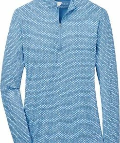 Peter Millar Women's Lightweight Sun Golf Base Layers - Blue Necessities -Cheap Accessories Store LS23EK09 BLNEC