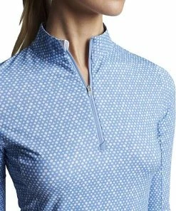 Peter Millar Women's Lightweight Sun Golf Base Layers - Blue Necessities -Cheap Accessories Store LS23EK09 BLNEC ALT Z