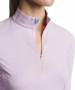 Peter Millar Women's Lightweight Sun Golf Base Layers - Pink Golf Tees -Cheap Accessories Store LS23EK09 PGTGE ALT Z