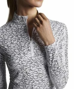 Peter Millar Women's Lightweight Sun Golf Base Layers - Silver Martinis -Cheap Accessories Store LS23EK09 SMTNI ALT Z