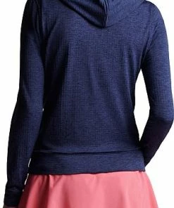 Peter Millar Women's Maven Performance Hooded Full-Zip Golf Jackets -Cheap Accessories Store LS23EK19 NAV ALT B CF