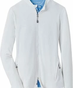 Peter Millar Women's Katy Full-Zip Golf Jackets -Cheap Accessories Store LS23EK20 WHT