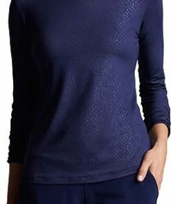 Peter Millar Women's Lunar Embossed Performance Long-Sleeve T-Shirts