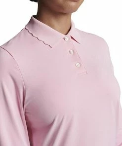 Peter Millar Women's Opal Stretch Jersey Long Sleeve Golf Shirts -Cheap Accessories Store LS23EK71 PALMP ALT Z