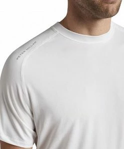 Peter Millar Apollo Performance Casual T-Shirts -Cheap Accessories Store MA22EK300 WHT ALT C