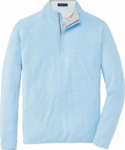 Peter Millar Crown Crafted Stealth Performance Quarter-Zip Golf Pullovers - Tour Fit -Cheap Accessories Store MA22EK560 BFRST