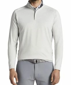 Peter Millar Crown Crafted Stealth Performance Quarter-Zip Golf Pullovers - Tour Fit -Cheap Accessories Store MA22EK560 BRI life2