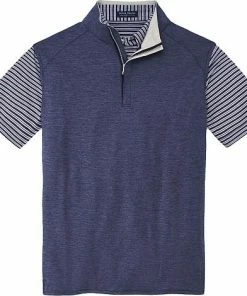 Peter Millar Crown Crafted Stealth Performance Quarter-Zip Golf Vests - Tour Fit -Cheap Accessories Store MA22EK561 NAV