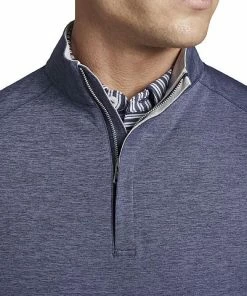 Peter Millar Crown Crafted Stealth Performance Quarter-Zip Golf Vests - Tour Fit -Cheap Accessories Store MA22EK561 NAV ALT Z