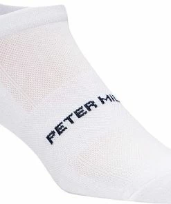 Peter Millar Performance Low Cut Golf Socks - 2-Pair Packs -Cheap Accessories Store ME0EF02 WHT