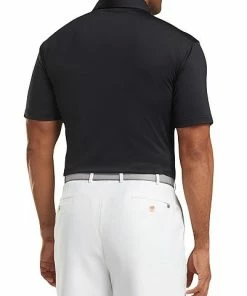 Peter Millar Solid Stretch Jersey Golf Shirts -Cheap Accessories Store ME0EK01S blk bk