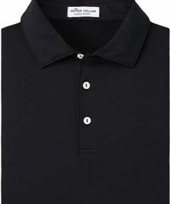 Peter Millar Solid Stretch Jersey Golf Shirts -Cheap Accessories Store ME0EK01S blk mat 2