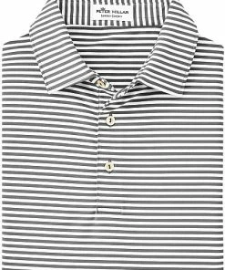 Peter Millar Hales Stripe Stretch Jersey Golf Shirts -Cheap Accessories Store ME0EK03S IRON mat 3