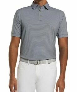 Peter Millar Jubilee Stripe Stretch Jersey Golf Shirts -Cheap Accessories Store ME0EK11S BLK life
