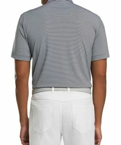Peter Millar Jubilee Stripe Stretch Jersey Golf Shirts -Cheap Accessories Store ME0EK11S BLK life3